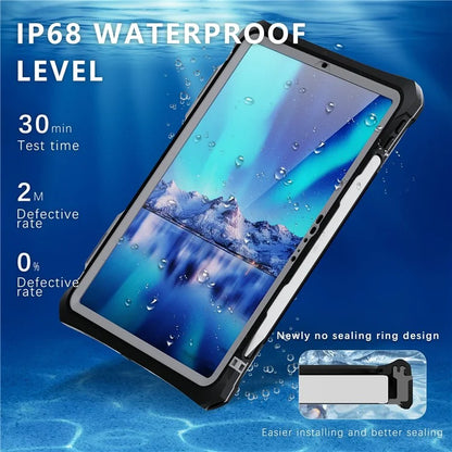 SHELLBOX For iPad Pro 11 (2024) Waterproof Case IP68 Underwater Protective Shockproof Tablet Cover