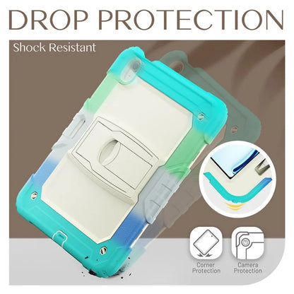 For iPad Air 11 (2024) Case PC+Silicone Kickstand Pen Slot Tablet Cover with Shoulder Strap