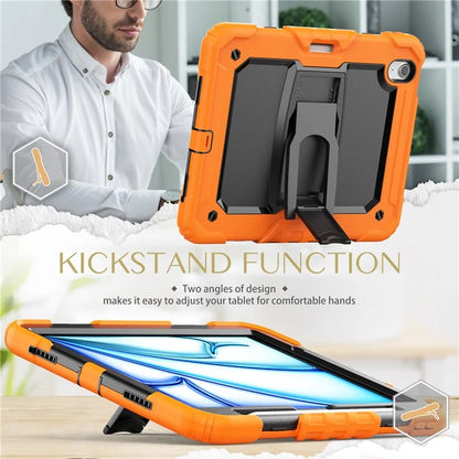 For iPad Air 11 (2024) Case PC+Silicone Tablet Cover with Shoulder Strap