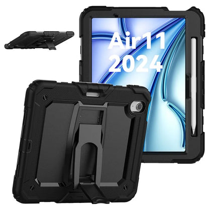 For iPad Air 11 (2024) Case PC+Silicone Tablet Cover with Shoulder Strap