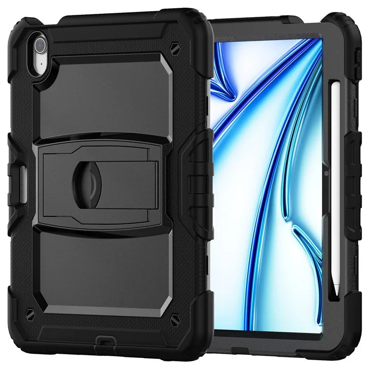 For iPad Air 11 (2024) Case PC+Silicone Tablet Cover with Shoulder Strap