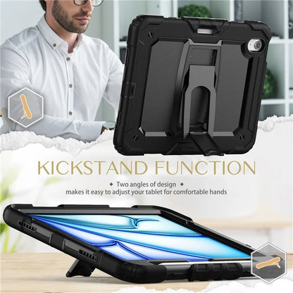 For iPad Air 11 (2024) Case PC+Silicone Tablet Cover with Shoulder Strap