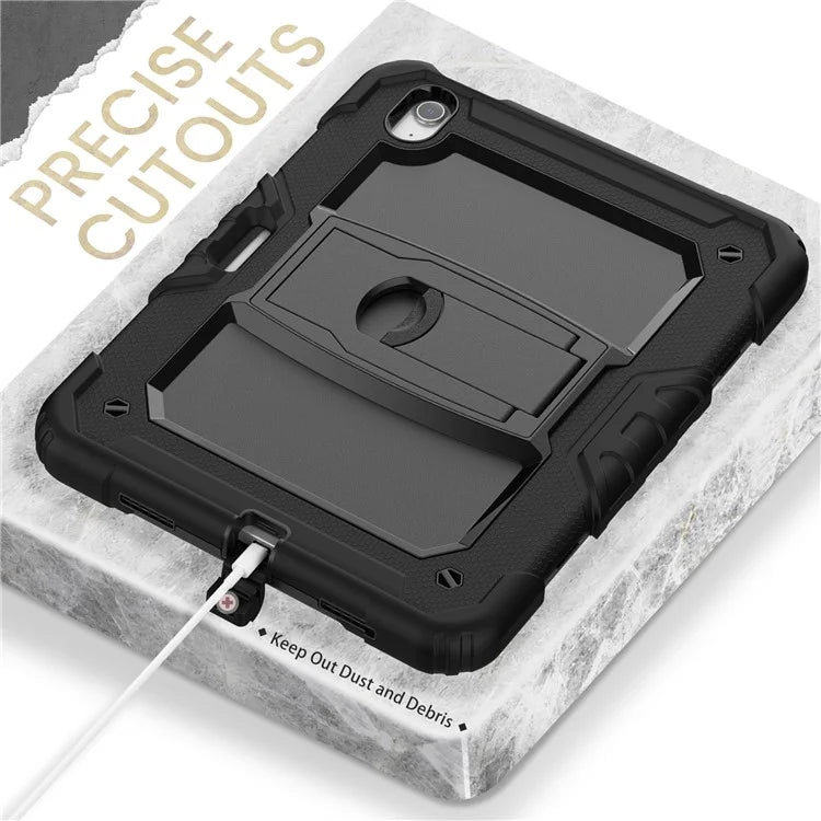 For iPad Air 11 (2024) Case PC+Silicone Tablet Cover with Shoulder Strap