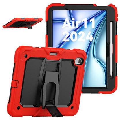 For iPad Air 11 (2024) Case PC+Silicone Tablet Cover with Shoulder Strap