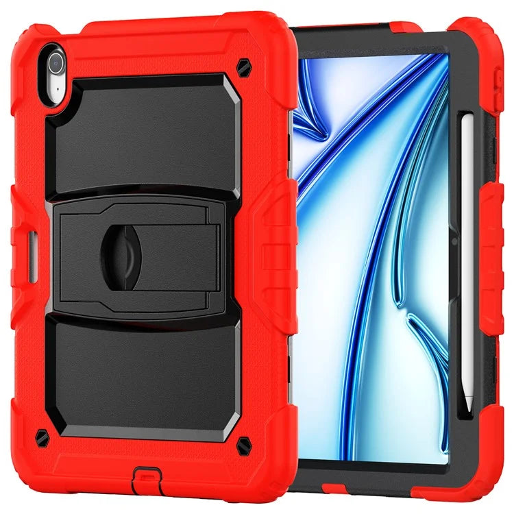 For iPad Air 11 (2024) Case PC+Silicone Tablet Cover with Shoulder Strap