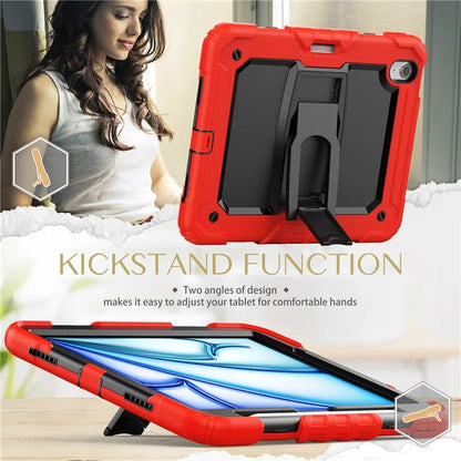 For iPad Air 11 (2024) Case PC+Silicone Tablet Cover with Shoulder Strap