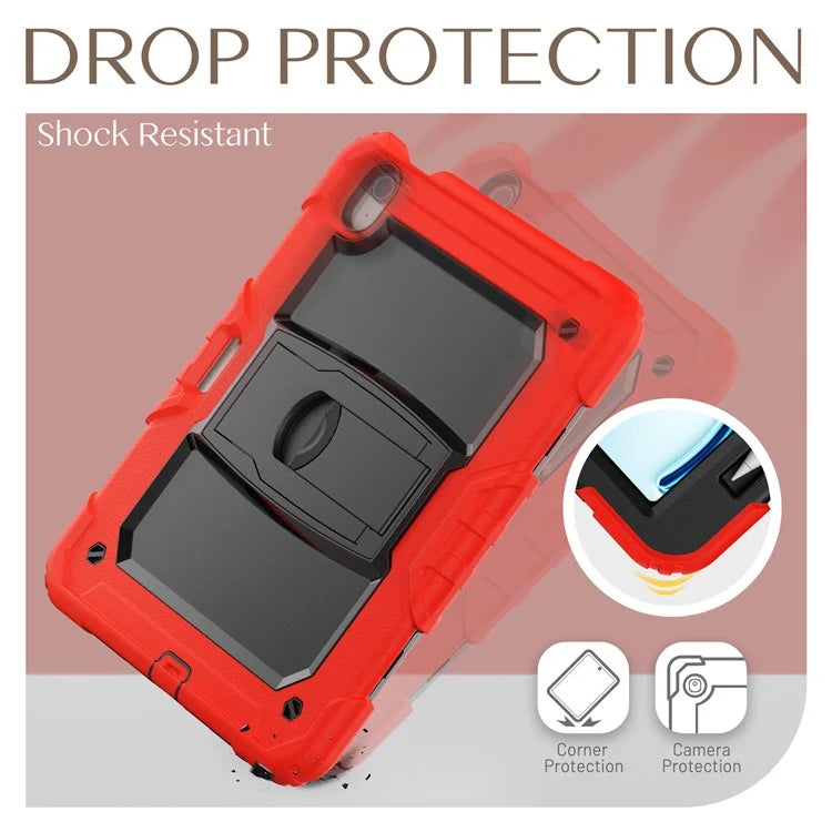 For iPad Air 11 (2024) Case PC+Silicone Tablet Cover with Shoulder Strap