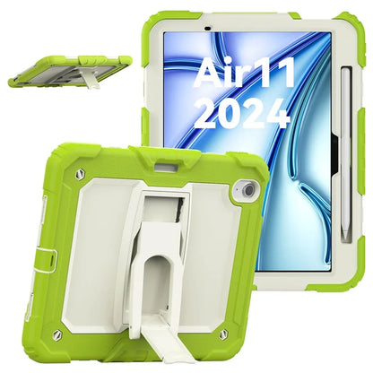 For iPad Air 11 (2024) Case PC+Silicone Tablet Cover with Shoulder Strap