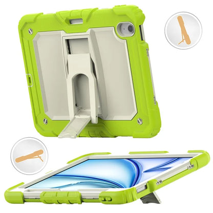For iPad Air 11 (2024) Case PC+Silicone Tablet Cover with Shoulder Strap
