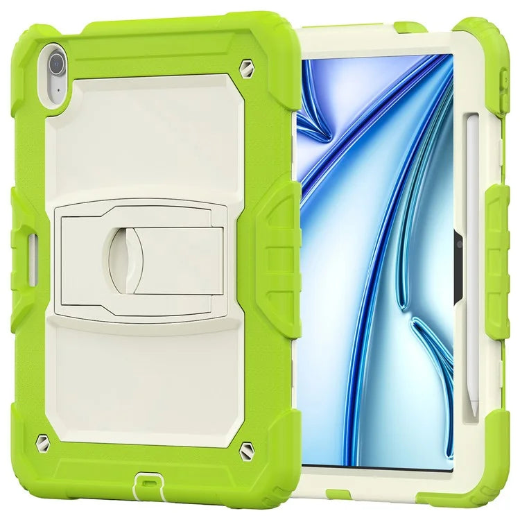 For iPad Air 11 (2024) Case PC+Silicone Tablet Cover with Shoulder Strap