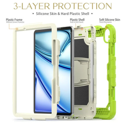 For iPad Air 11 (2024) Case PC+Silicone Tablet Cover with Shoulder Strap