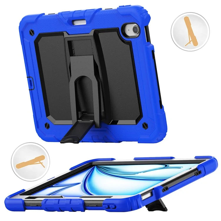 For iPad Air 11 (2024) Case PC+Silicone Tablet Cover with Shoulder Strap