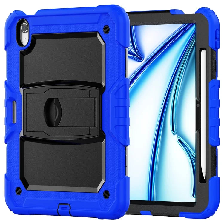 For iPad Air 11 (2024) Case PC+Silicone Tablet Cover with Shoulder Strap