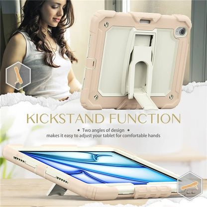 For iPad Air 11 (2024) Case PC+Silicone Tablet Cover with Shoulder Strap
