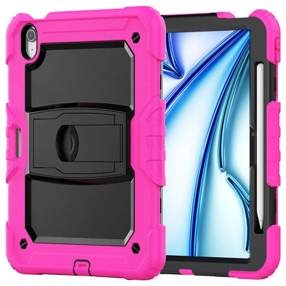 For iPad Air 11 (2024) Case PC+Silicone Tablet Cover with Shoulder Strap