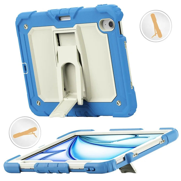 For iPad Air 11 (2024) Case PC+Silicone Tablet Cover with Shoulder Strap
