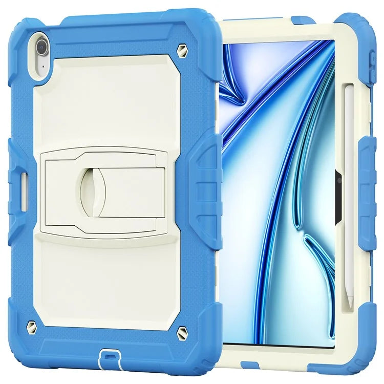 For iPad Air 11 (2024) Case PC+Silicone Tablet Cover with Shoulder Strap