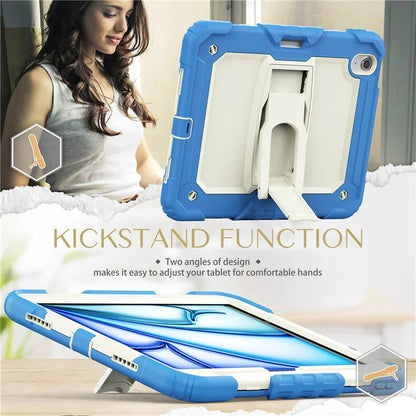 For iPad Air 11 (2024) Case PC+Silicone Tablet Cover with Shoulder Strap