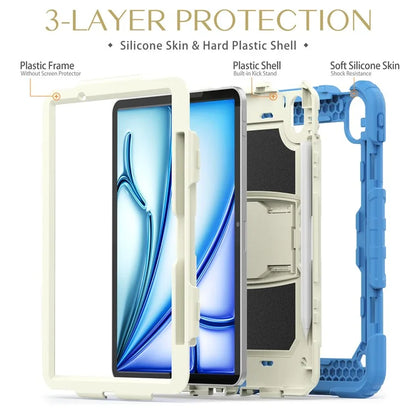 For iPad Air 11 (2024) Case PC+Silicone Tablet Cover with Shoulder Strap