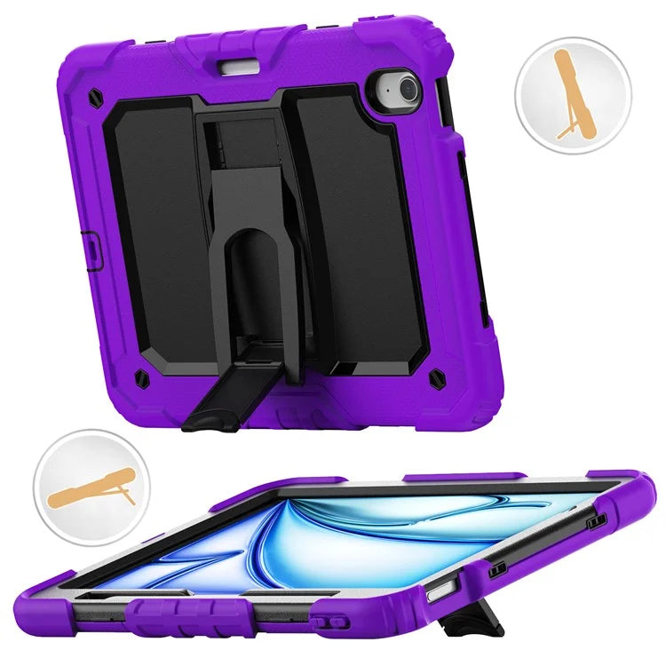For iPad Air 11 (2024) Case PC+Silicone Tablet Cover with Shoulder Strap