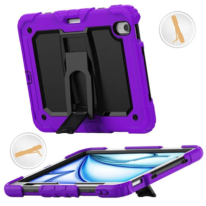 For iPad Air 11 (2024) Case PC+Silicone Tablet Cover with Shoulder Strap