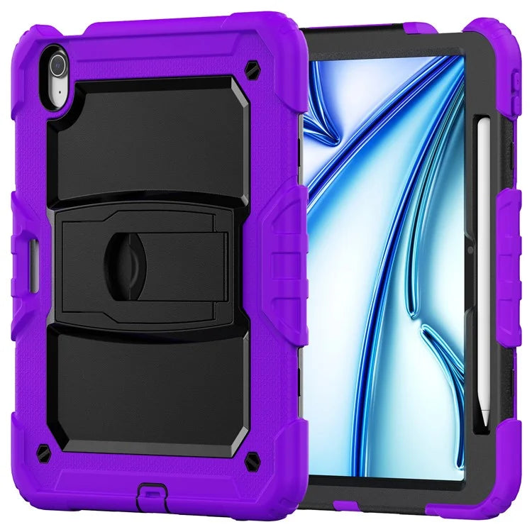 For iPad Air 11 (2024) Case PC+Silicone Tablet Cover with Shoulder Strap