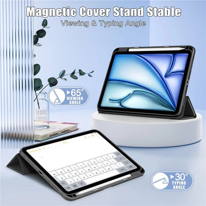 Leather Case For iPad Air 11 (2024) / Air (2022) / (2020) / iPad 10.9 (2022) / iPad Pro 11 (2022) / (2021) / (2020) / (2018) Tri-Fold Stand Cover