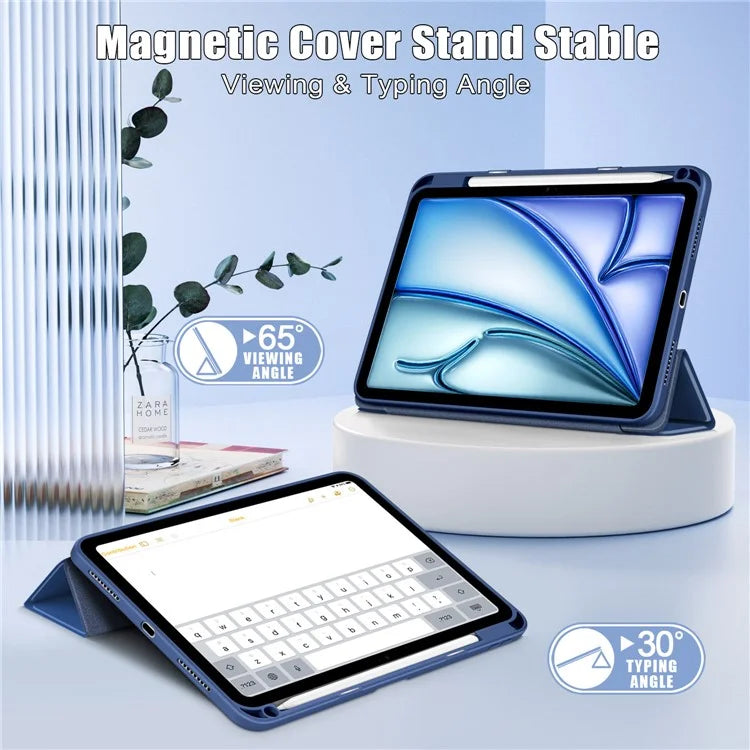 Leather Case For iPad Air 11 (2024) / Air (2022) / (2020) / iPad 10.9 (2022) / iPad Pro 11 (2022) / (2021) / (2020) / (2018) Tri-Fold Stand Cover