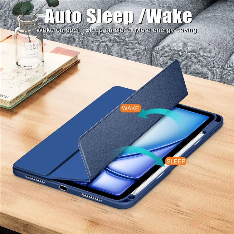 Leather Case For iPad Air 11 (2024) / Air (2022) / (2020) / iPad 10.9 (2022) / iPad Pro 11 (2022) / (2021) / (2020) / (2018) Tri-Fold Stand Cover