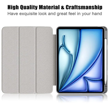 Leather Case For iPad Air 11 (2024) / Air (2022) / (2020) / iPad 10.9 (2022) / iPad Pro 11 (2022) / (2021) / (2020) / (2018) Tri-Fold Stand Cover