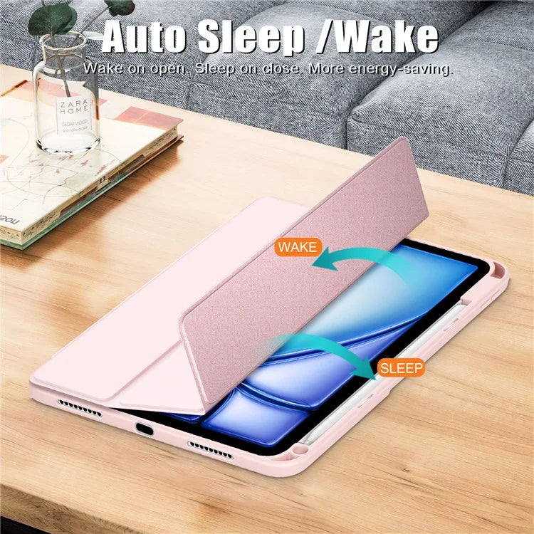 Leather Case For iPad Air 11 (2024) / Air (2022) / (2020) / iPad 10.9 (2022) / iPad Pro 11 (2022) / (2021) / (2020) / (2018) Tri-Fold Stand Cover