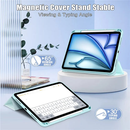 Leather Case For iPad Air 11 (2024) / Air (2022) / (2020) / iPad 10.9 (2022) / iPad Pro 11 (2022) / (2021) / (2020) / (2018) Tri-Fold Stand Cover