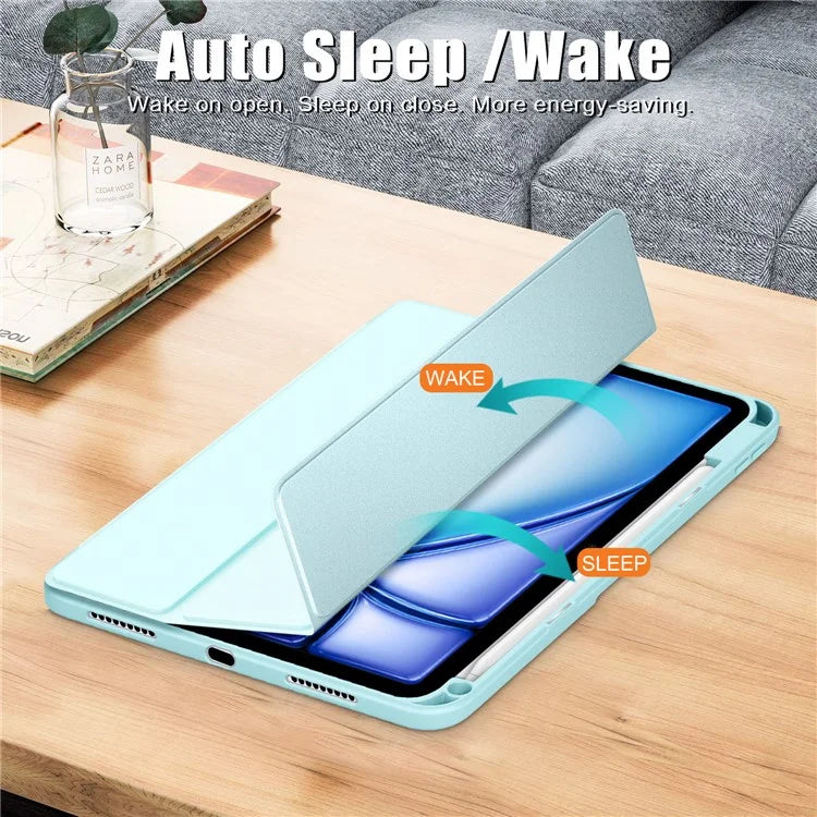 Leather Case For iPad Air 11 (2024) / Air (2022) / (2020) / iPad 10.9 (2022) / iPad Pro 11 (2022) / (2021) / (2020) / (2018) Tri-Fold Stand Cover
