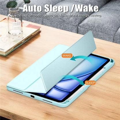 Leather Case For iPad Air 11 (2024) / Air (2022) / (2020) / iPad 10.9 (2022) / iPad Pro 11 (2022) / (2021) / (2020) / (2018) Tri-Fold Stand Cover