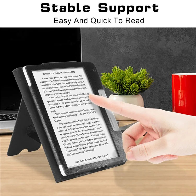 For Kobo Libra 2 / Libra Colour Case PU Leather E-Reader Protective Cover Auto Sleep / Wake