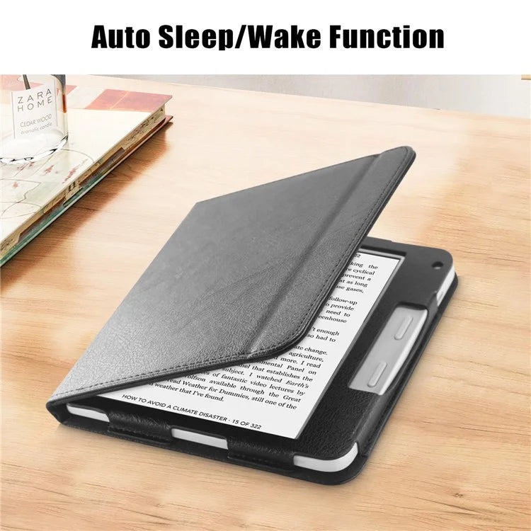 For Kobo Libra 2 / Libra Colour Case PU Leather E-Reader Protective Cover Auto Sleep / Wake