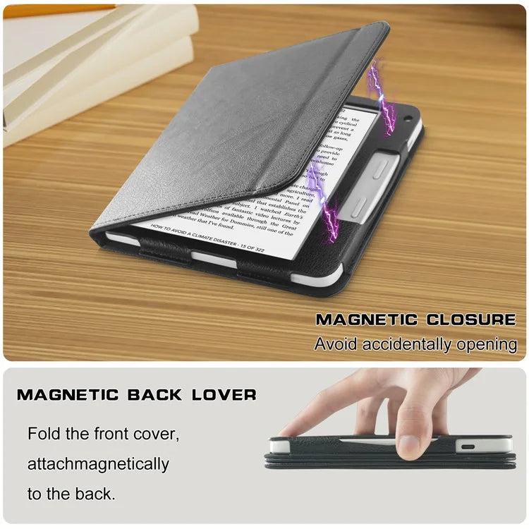 For Kobo Libra 2 / Libra Colour Case PU Leather E-Reader Protective Cover Auto Sleep / Wake