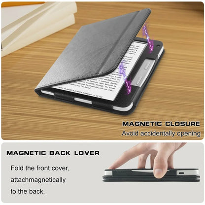 For Kobo Libra 2 / Libra Colour Case PU Leather E-Reader Protective Cover Auto Sleep / Wake