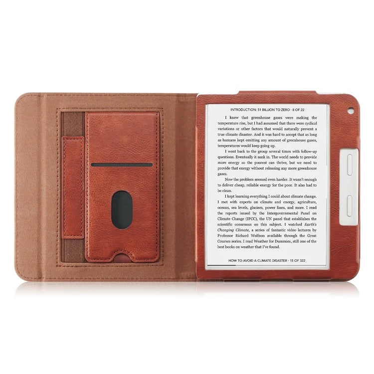 For Kobo Libra 2 / Libra Colour Case PU Leather E-Reader Protective Cover Auto Sleep / Wake