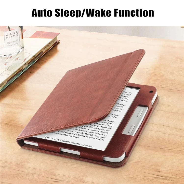 For Kobo Libra 2 / Libra Colour Case PU Leather E-Reader Protective Cover Auto Sleep / Wake