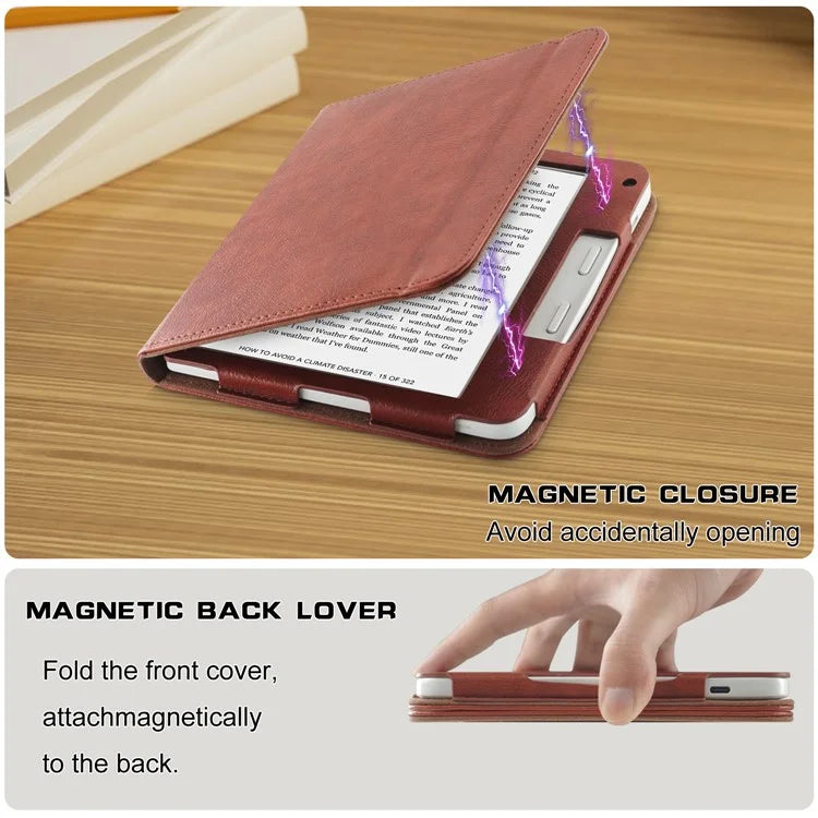For Kobo Libra 2 / Libra Colour Case PU Leather E-Reader Protective Cover Auto Sleep / Wake
