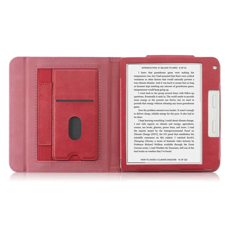 For Kobo Libra 2 / Libra Colour Case PU Leather E-Reader Protective Cover Auto Sleep / Wake