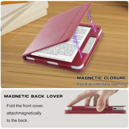 For Kobo Libra 2 / Libra Colour Case PU Leather E-Reader Protective Cover Auto Sleep / Wake