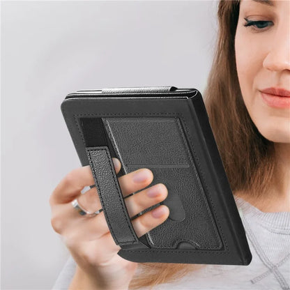 For Kobo Clara Colour / Clara 2E Case Card Slots Stand Hand Strap PU Leather E-Reader Cover
