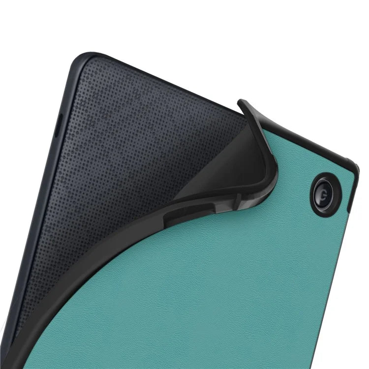 For Kobo Libra Colour / Libra 2 Case PU Leather Protective E-reader Cover Origami Standish Green
