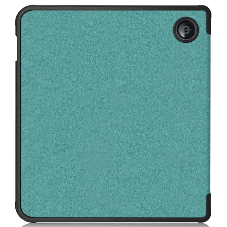 For Kobo Libra Colour / Libra 2 Case PU Leather Protective E-reader Cover Origami Standish Green