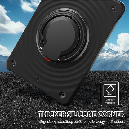 For iPad 10.2 (2021) / (2020) / (2019) Case Rotatable Hand Grip Kickstand PC+Silicone+TPU Tablet Cover