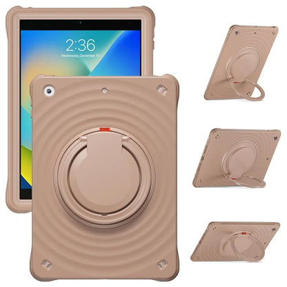 For iPad 10.2 (2021) / (2020) / (2019) Case Rotatable Hand Grip Kickstand PC+Silicone+TPU Tablet Cover