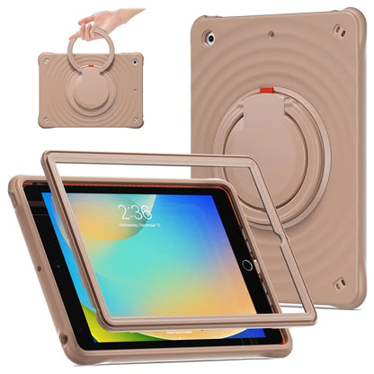 For iPad 10.2 (2021) / (2020) / (2019) Case Rotatable Hand Grip Kickstand PC+Silicone+TPU Tablet Cover