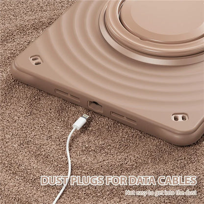 For iPad 10.2 (2021) / (2020) / (2019) Case Rotatable Hand Grip Kickstand PC+Silicone+TPU Tablet Cover